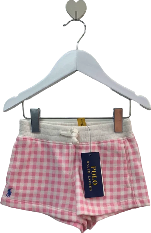 Ripped shorts – Denim or other fabric shorts with intentional tears or distressing for a rugged, trendy look.Ralph Lauren Pink Gingham Shorts 2 Years