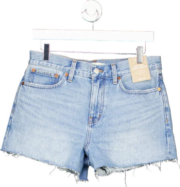 Button-front shorts – Shorts with a button-up closure at the front for a chic, stylish detail.Madewell Blue Relaxed Denim Shorts W 26