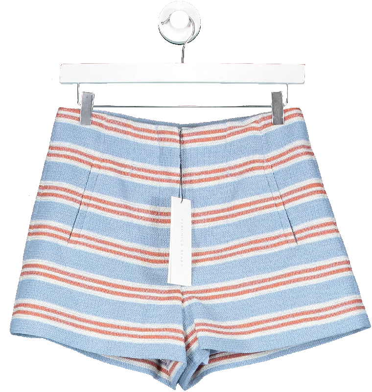 High-waisted shorts – Shorts that sit above the natural waistline for a flattering, elongating look.Veronica Beard Blue Jazmin Short UK 4