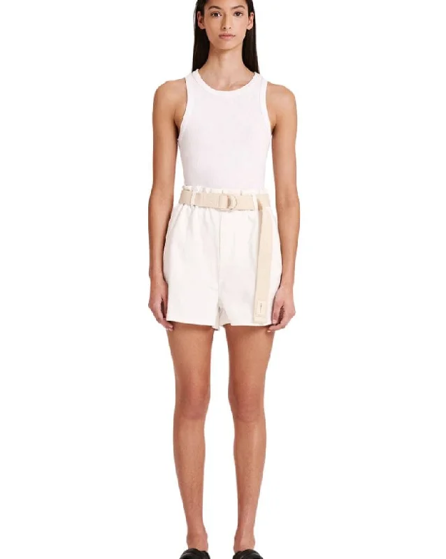 Tailored shorts – Well-fitted, structured shorts, often more formal or polished for work or events.Alba Paperbag Short