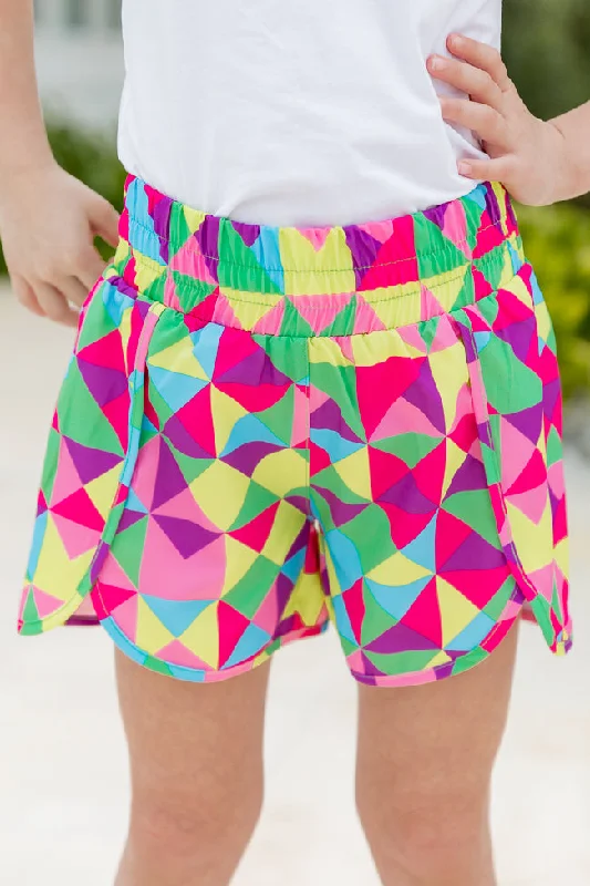 Culottes – Wide-legged, knee-length or mid-calf shorts that resemble a skirt but are more comfortable and practical.Kid's Errands To Run in Dimensional Diva High Waisted Athletic Shorts