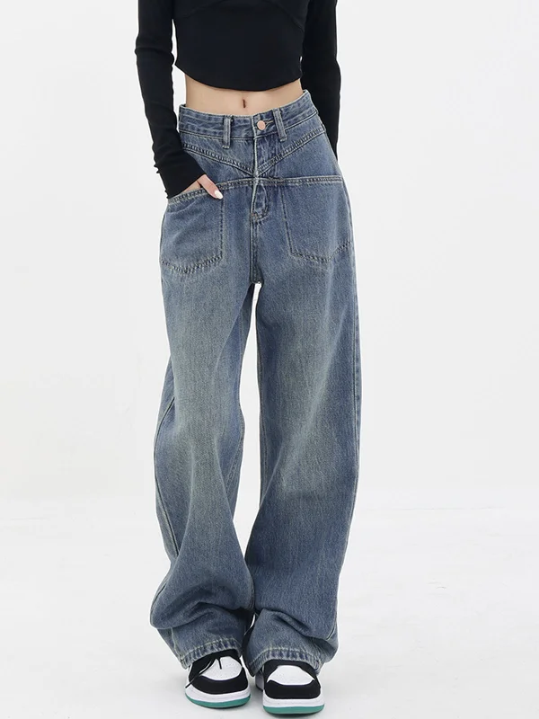 Cargo trousers – Loose-fitting trousers with large pockets on the sides, often made from durable materials.BerryBetty - Baddie Baggy Wide Leg Boyfriend Jeans