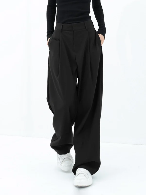 Linen trousers – Lightweight, breathable trousers made from linen fabric, perfect for warmer weather.BerryBetty - Basic Baggy Wide Leg Dress Pants