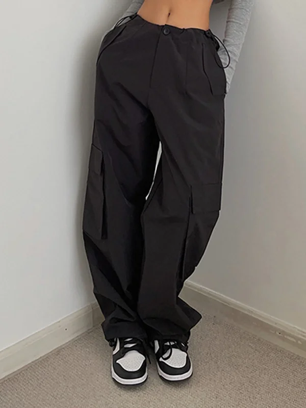 Cropped trousers – Trousers that are shortened to a length above the ankle.BerryBetty - Boho Cargo Parachute Pants