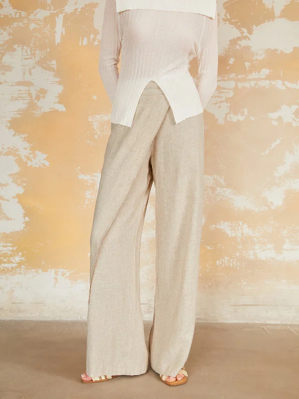 Tapered trousers – Trousers that narrow toward the ankle, creating a more fitted, streamlined look.BerryBetty - Capri Asymmetrical Layer Wide Leg Pants