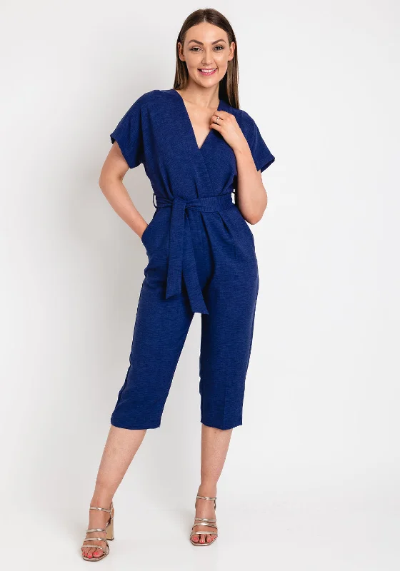 Fit-and-flare dress – Dress that is fitted at the top and flares out at the bottom, offering a feminine and flattering shape.Closet London Wrap Jumpsuit, Navy