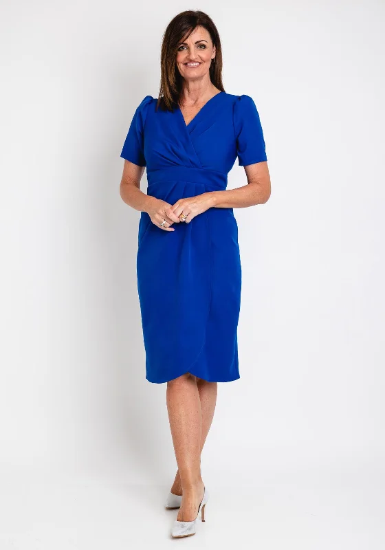 Slip dress – Simple, silky dress with spaghetti straps, resembling a slip, often worn casually or for evening wear.Coco Doll Toya Faux Wrap Midi Dress, Royal Blue