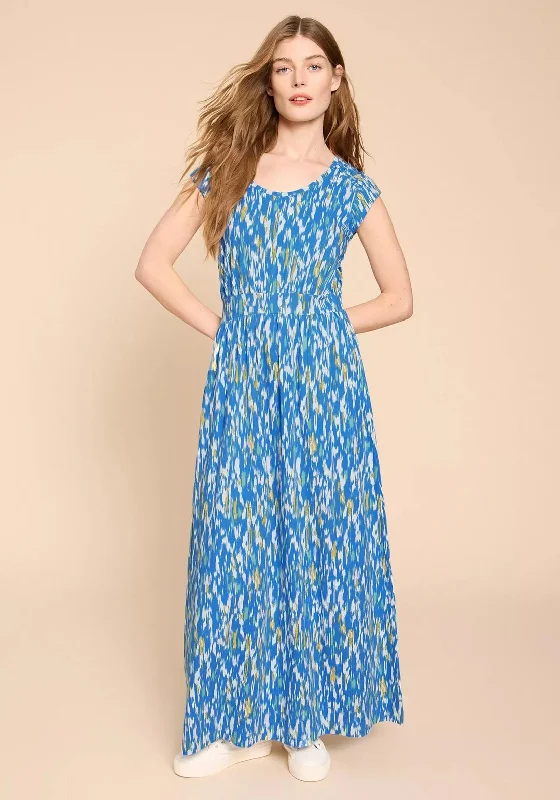 Cocktail dress – Dress typically worn for semi-formal events, often knee-length or slightly above.White Stuff Darcie V Neck Printed Maxi Dress, Blue