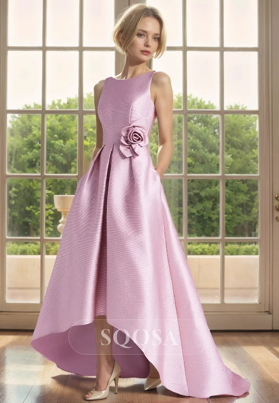 A-line dress – Dress that is fitted at the top and gradually flares out, creating an A-shape silhouette.A Line Bateau Pink Elegant Mother of the Bride Dress Open Back Cocktail Dress