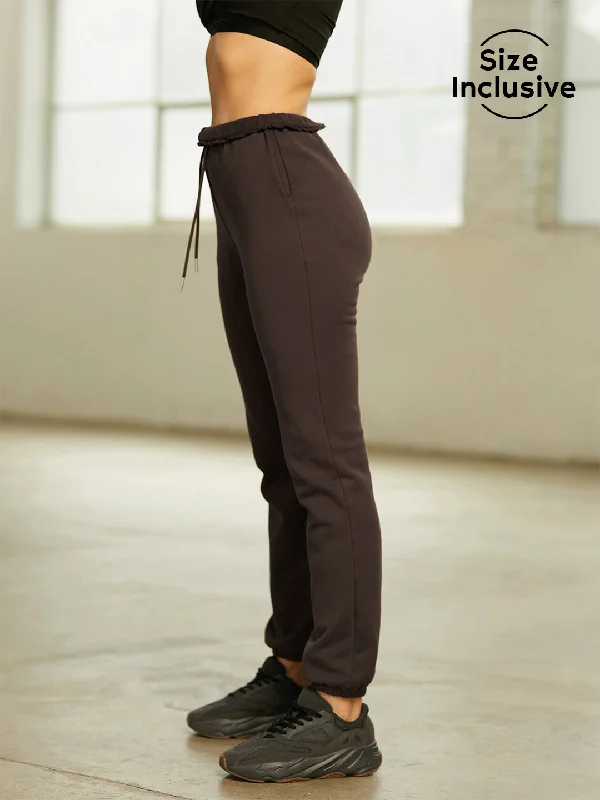 Denim trousers – Made from denim fabric, often resembling jeans but styled as more formal trousers.BerryBetty - Classic Solid Colored Sweatpants