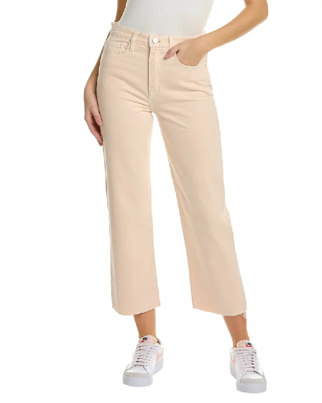 Denim trousers – Made from denim fabric, often resembling jeans but styled as more formal trousers.FRAME Denim Le Jane Stoned Nude Pink Crop Jean