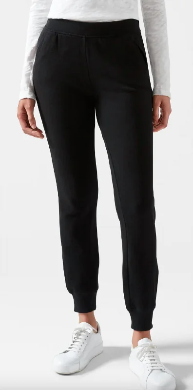 High-waisted trousers – Trousers that sit above the waistline for a flattering, elongating look.French Terry Sweatpants In Black