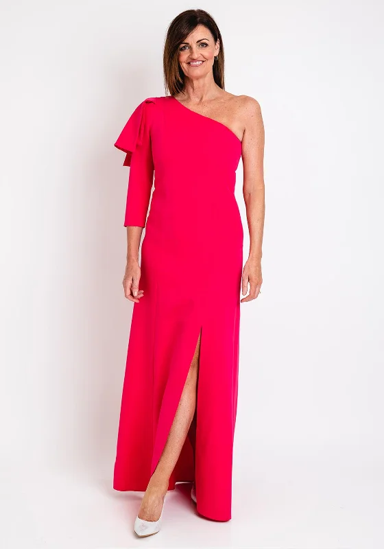 Midi dress – Dress that falls to the mid-calf, giving a balanced, modest, yet stylish appearance.Herysa Gema One Shoulder Maxi Dress, Fuchsia