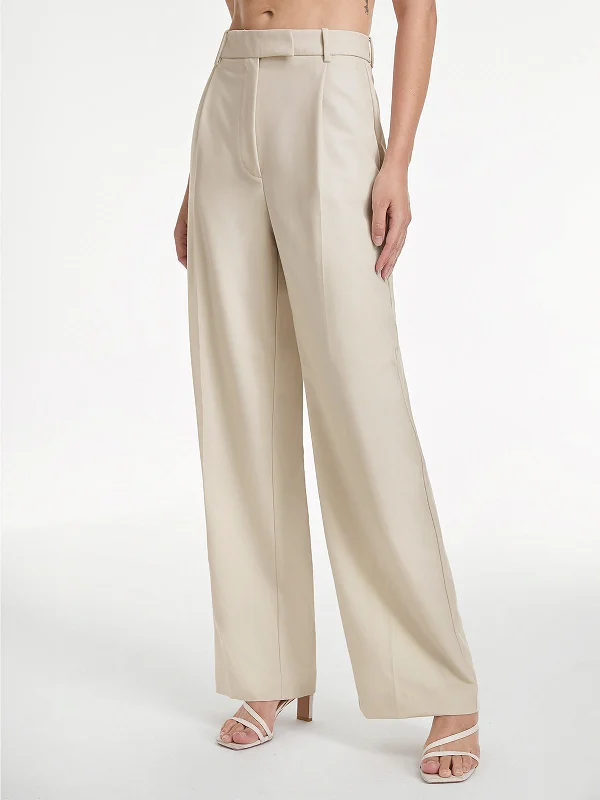 Athleisure trousers – Comfortable, performance-focused trousers that can be worn for both working out and casual wear.BerryBetty - High Waisted Relaxed Fit Wide Leg Dress Pants