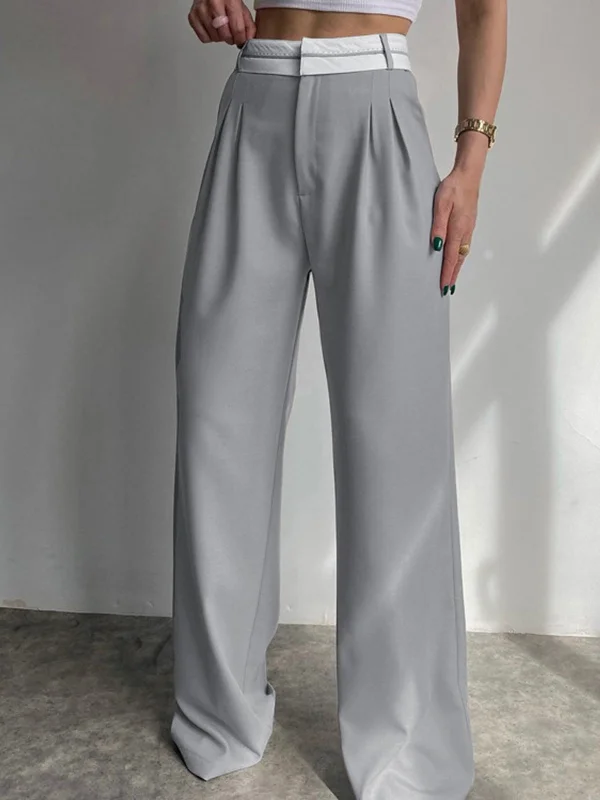 Cargo trousers – Loose-fitting trousers with large pockets on the sides, often made from durable materials.BerryBetty - Highway Reverse Waistband Wide Leg Dress Pants