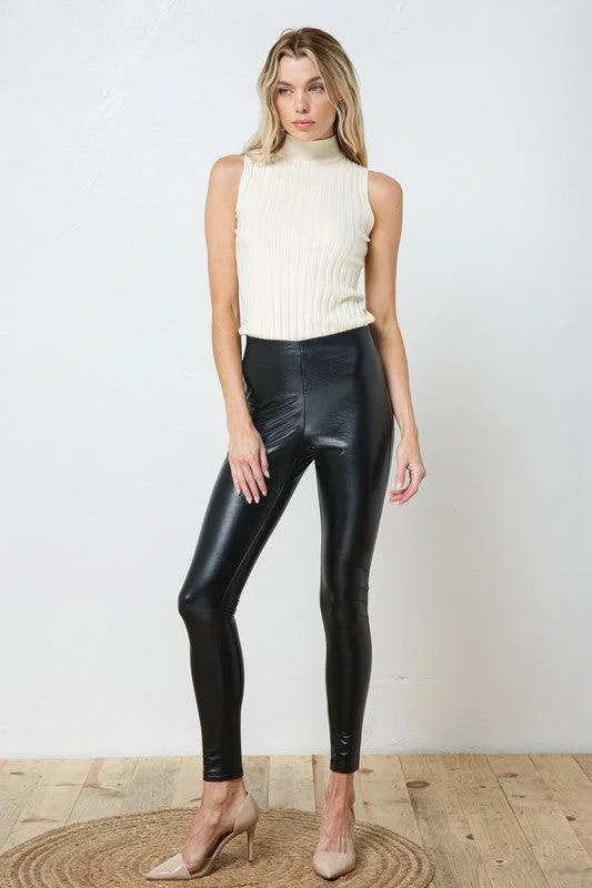 Elastic waist trousers – Trousers with an elasticated waistband for a more comfortable, stretchy fit.Lexi Faux Leather Skinny Leggings