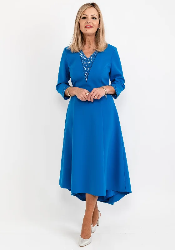 Sundress – Light, sleeveless dress typically worn in warm weather, often made from cotton or linen.Lizabella Embellished Neck A-Line Dress, Royal Blue