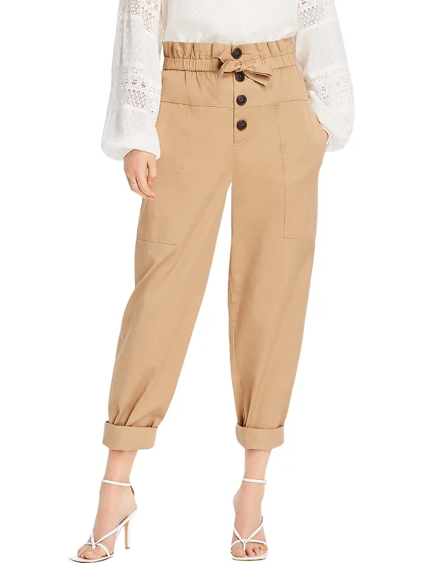 Wide-leg trousers – Trousers with a loose, flared fit from the hips down to the ankles.Lola Womens Cropped Wide Leg Pants