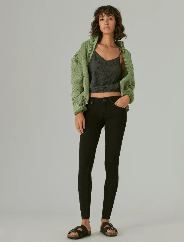 Cropped trousers – Trousers that are shortened to a length above the ankle.Lucky Brand Women's Low Rise Lolita Skinny