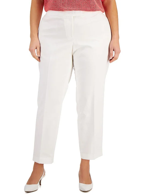 Tuxedo trousers – Formal trousers, often part of a tuxedo set, usually black with a satin stripe down the side.Plus Bowie Womens Cotton Stretch Comfort Fit Straight Leg Pants