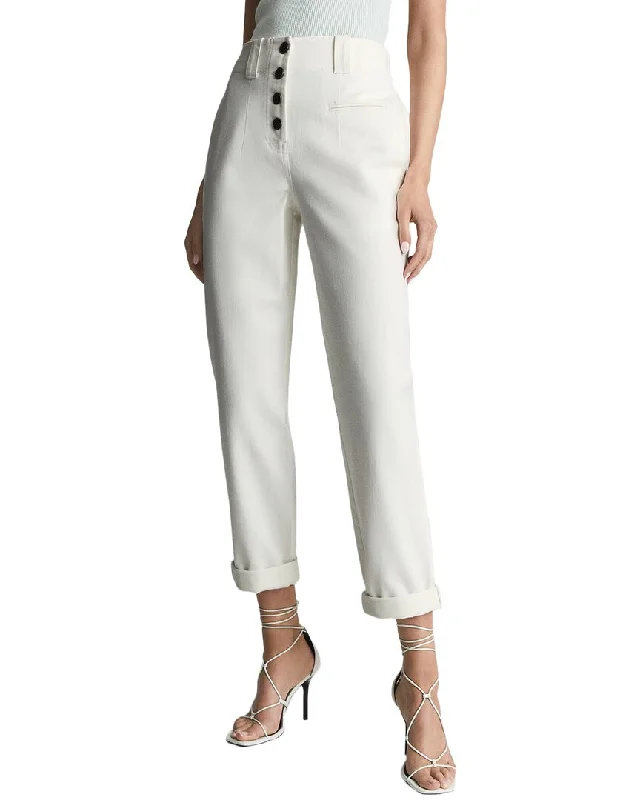 Bootcut trousers – Slightly flared at the bottom, designed to accommodate boots underneath.Reiss Ava Button Fly Trouser