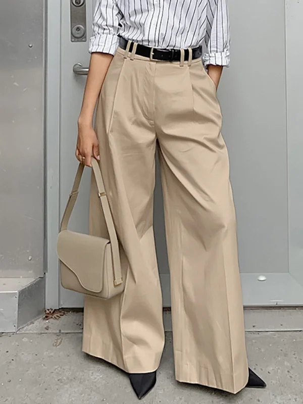 Stretch trousers – Trousers made with a small amount of spandex or elastane for added stretch and flexibility.BerryBetty - Sunset Whispers Wide Leg Pants