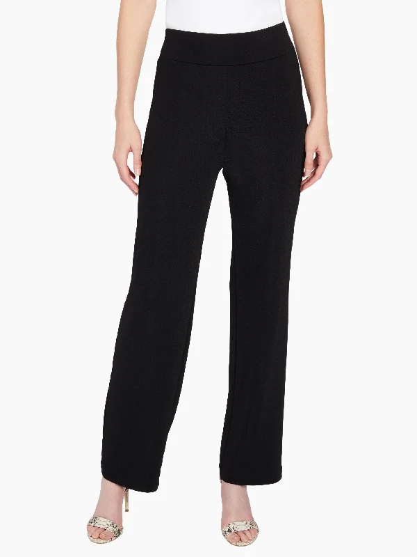 Elastic waist trousers – Trousers with an elasticated waistband for a more comfortable, stretchy fit.Textured Straight Leg Pull-On Pants