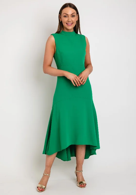 Lace dress – Dress made with lace fabric, often delicate and romantic, suitable for special occasions.This Girl’s Curiosity Dipped Hem Maxi Dress, Green