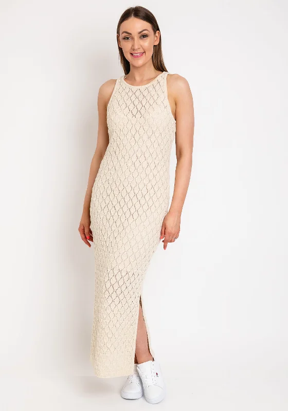 Mini dress – Short dress that usually ends above the knee, often casual or party wear.Vero Moda Evelyn Crochet Maxi Dress, Birch