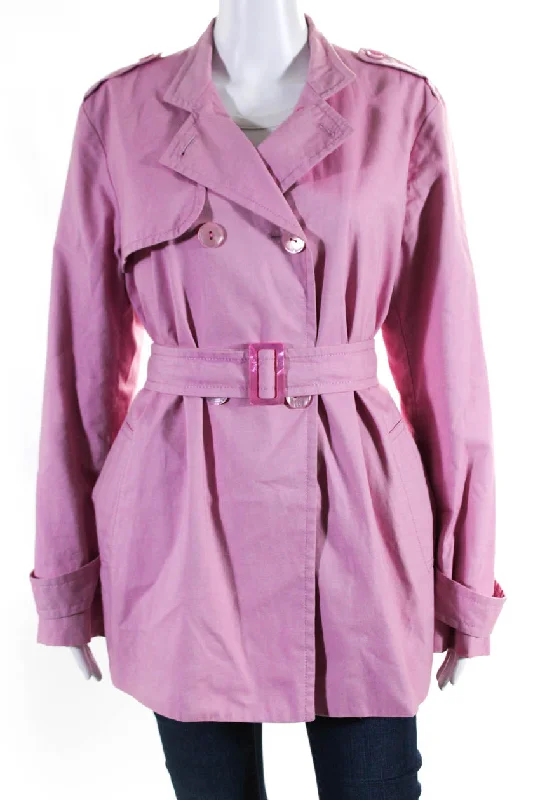 Peacoat – Classic wool double-breasted coatAgnona Women's Cotton Double Breasted Lined Trench Jacket Pink