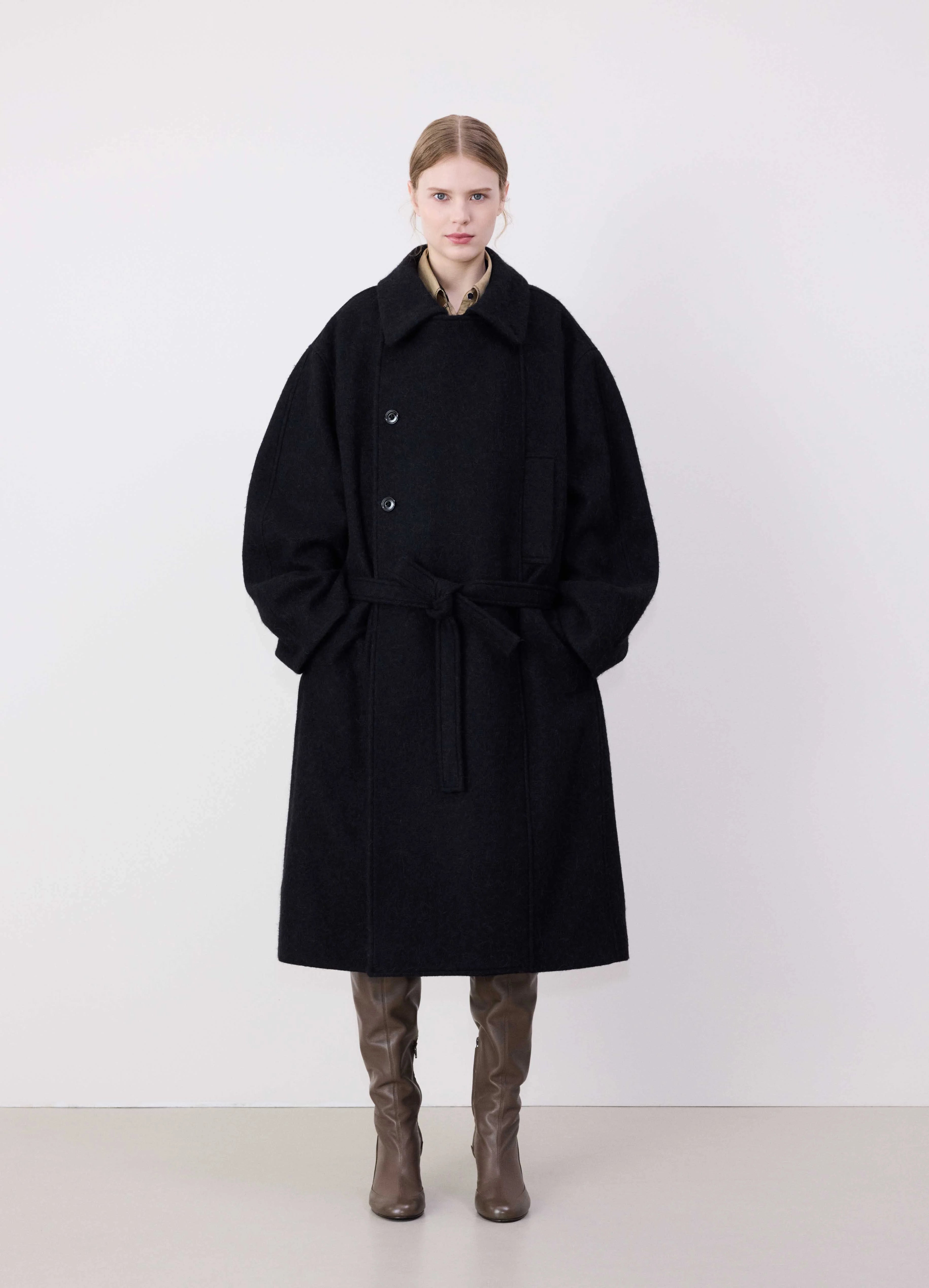 Windproof – Wind-resistantASYMMETRICAL BATHROBE COAT