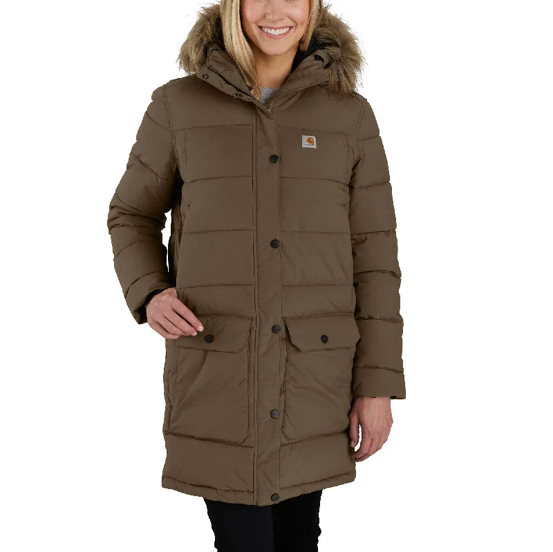 Biker-style – Leather or faux-leather, rugged designCarhartt Montana Relaxed Fit Insulated Coat