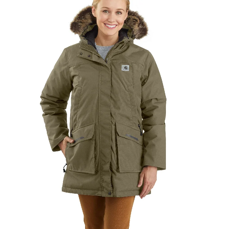 Quilted – Sewn in a pattern, often used for insulationCarhartt® Yukon Extremes® Insulated Parka