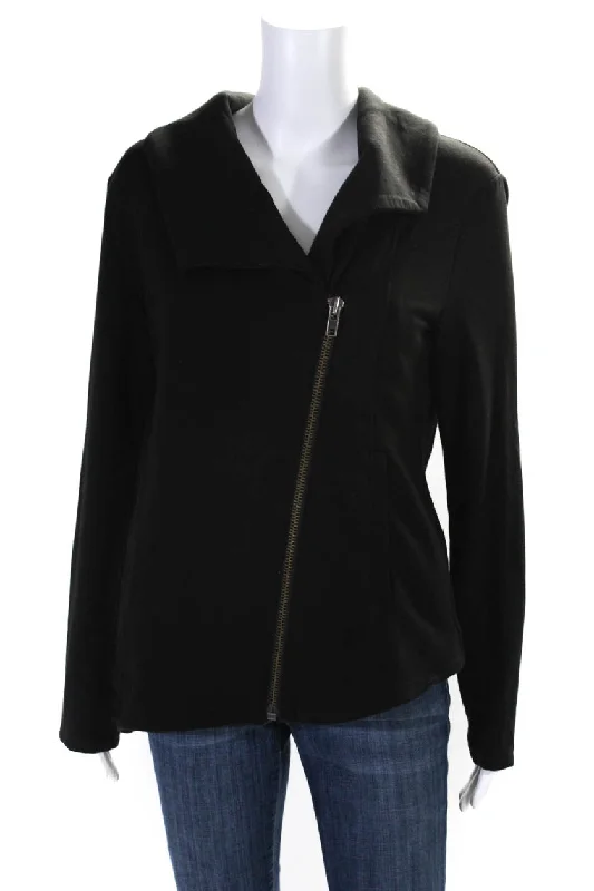 Double-breasted – Two rows of buttons for a stylish, structured lookHelmut Lang Womens Asymmetric Zip V Neck Jacket Black