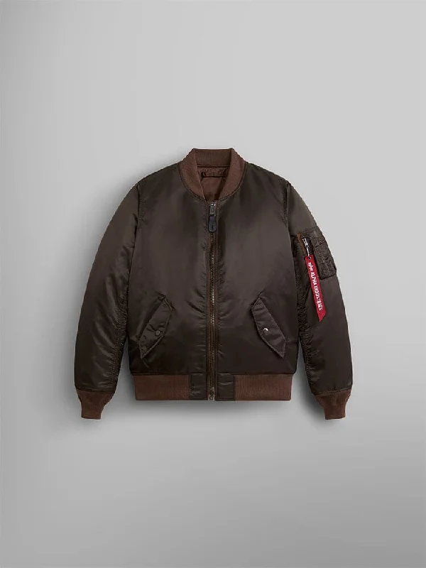 Biker-style – Leather or faux-leather, rugged designMA-1 BOMBER JACKET W