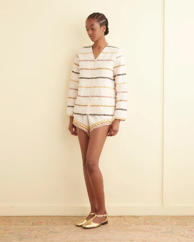 Cropped – Short in length, above the waistRickrack Stripe Bombora Jacket