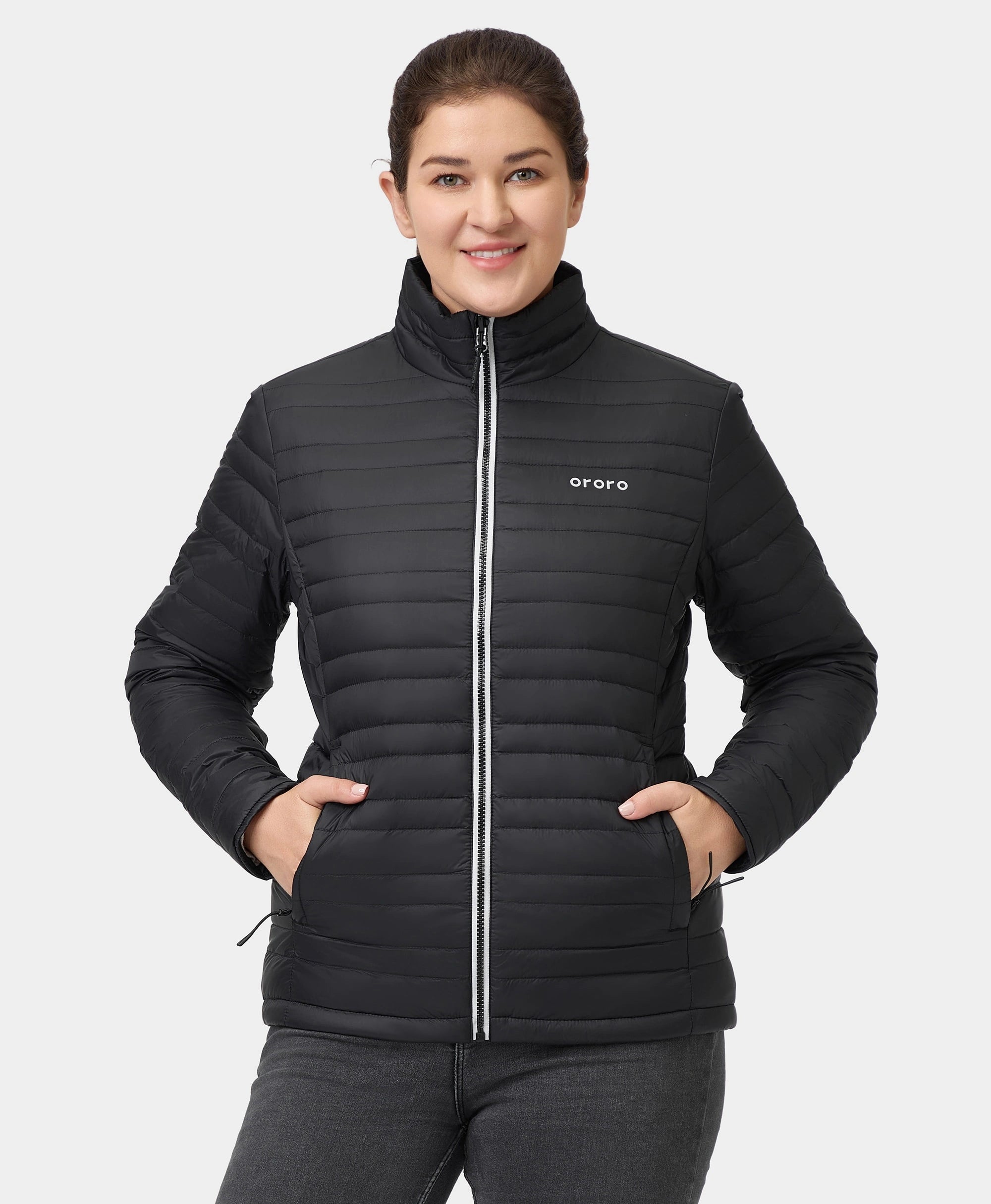 Button-down – With buttons, button closureRiver Ridge Women's Heated Lightweight Down Jacket