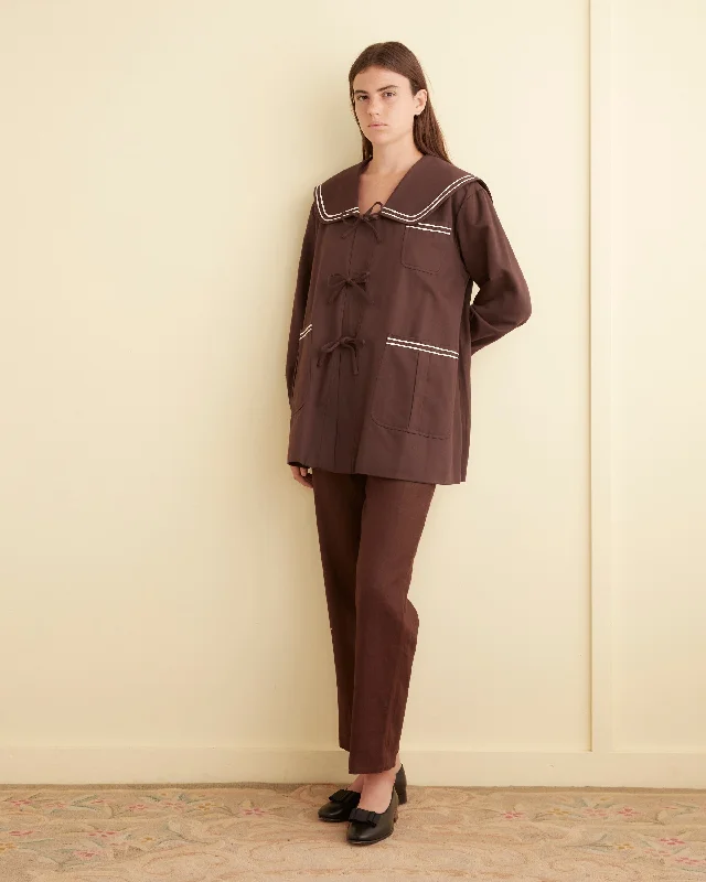 Down-filled – Filled with down feathers for insulationSailor Coat - Brown