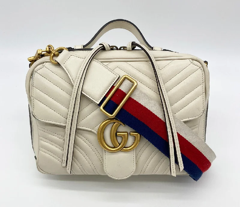 Gucci GG Marmont Matelasse Top Handle Flap Bag