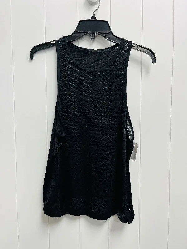 Zip-up vest – Vest that zips up the front, often with a high collarBlack Athletic Tank Top Lululemon, Size S