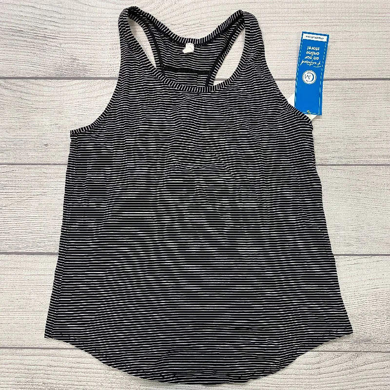 Cowl neck vest – Vest with a draped, loose-fitting neck for added styleBlack White Athletic Tank Top Lululemon, Size M