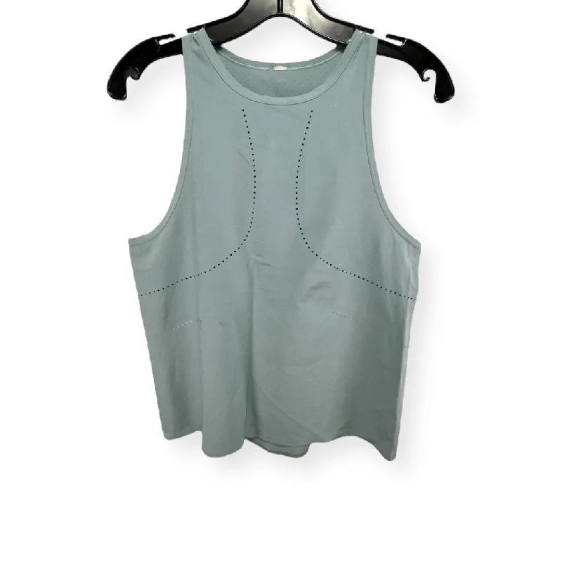 Peplum vest – Vest with a flared, ruffled bottom for a feminine silhouetteBlue Athletic Tank Top Lululemon, Size S