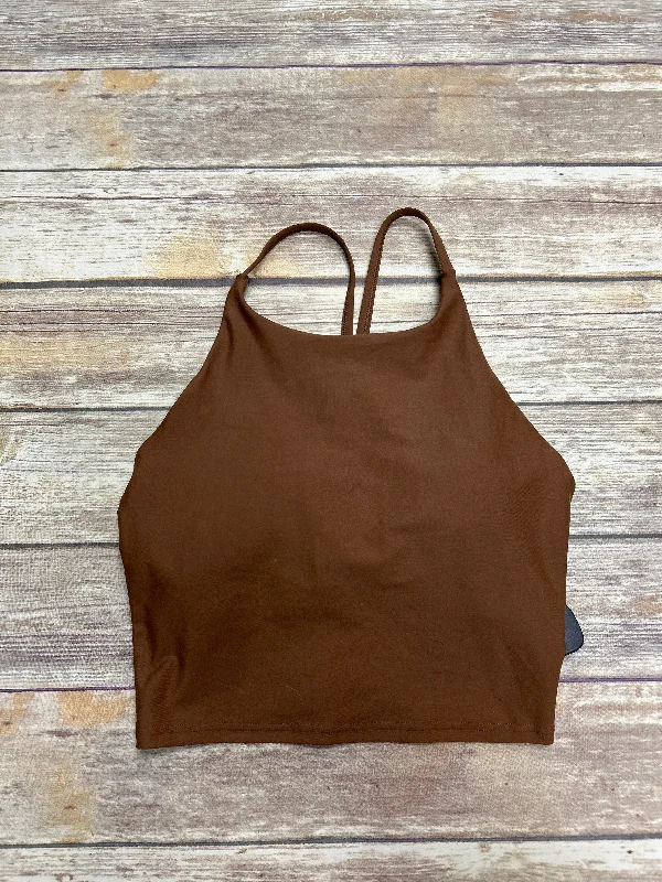 Peplum vest – Vest with a flared, ruffled bottom for a feminine silhouetteBrown Athletic Tank Top Old Navy, Size L