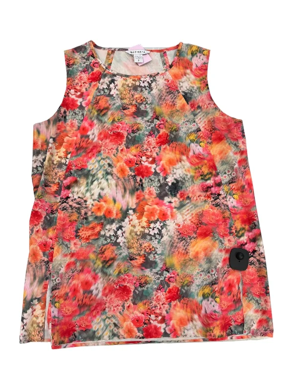 Zip-up vest – Vest that zips up the front, often with a high collarFloral Print Athletic Tank Top Athleta, Size S