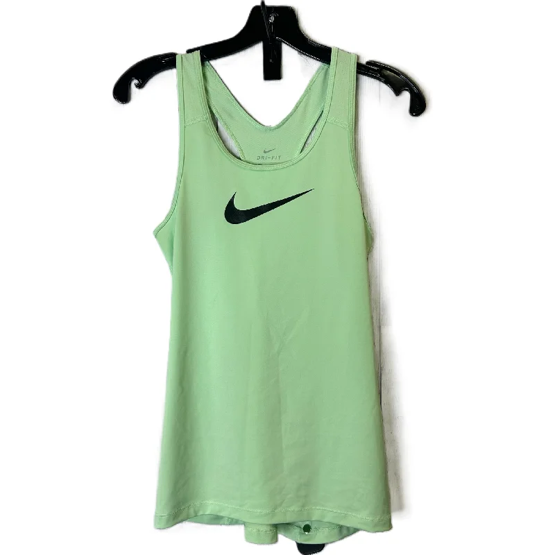 Hooded vest – Vest with an attached hood for extra warmth and styleGreen Athletic Tank Top By Nike Apparel, Size: S