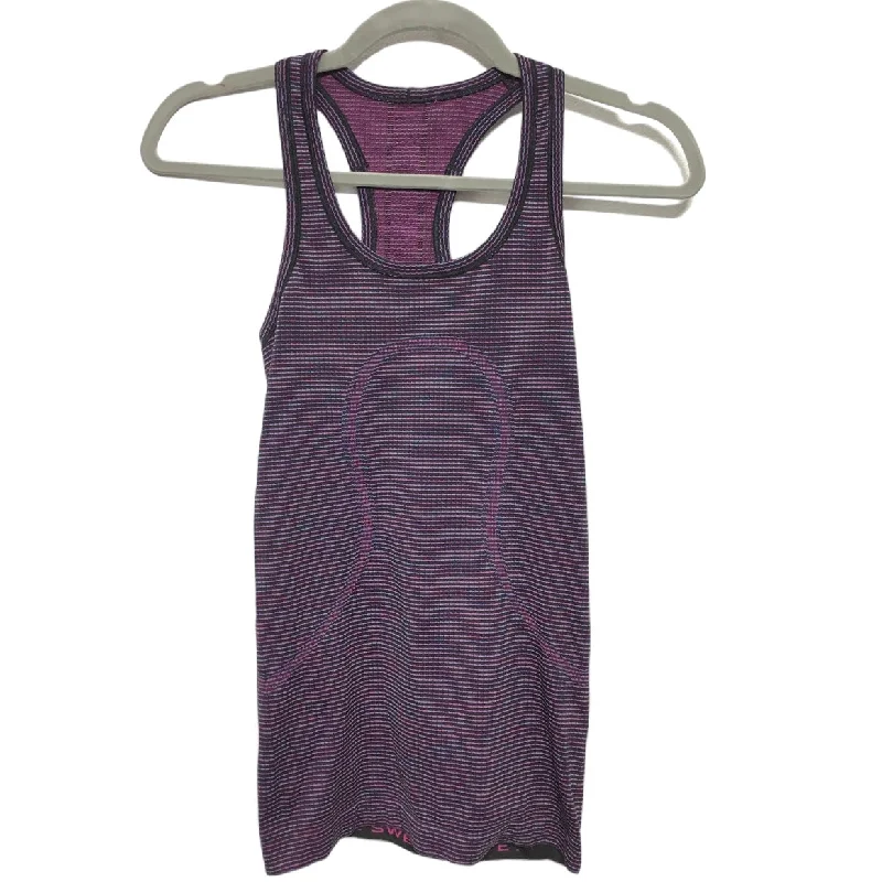 Hippie-style vest – Bohemian-inspired vest, often with fringe or ethnic patternsMulti-colored Athletic Tank Top Lululemon, Size 2