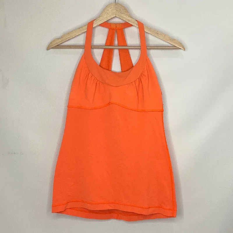 Button-up vest – Vest with buttons or a buttoned front closureOrange Athletic Tank Top Lululemon, Size 6