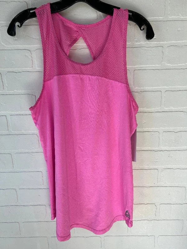 Belted vest – Vest with an attached belt to cinch at the waistPink Athletic Tank Top Reebok, Size L