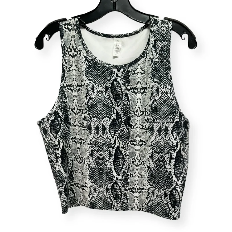 Cropped vest – Shortened length, typically above the waistSnakeskin Print Athletic Tank Top Balance Collection, Size Xxl