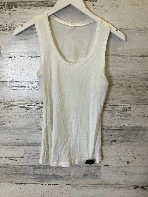 Button-up vest – Vest with buttons or a buttoned front closureWhite Athletic Tank Top Lululemon, Size 4